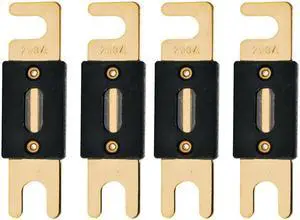 The Wires Zone High-Quality Gold Plated 250A Amp ANL Fuse (4 Pack)