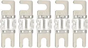 High-quality Nickel Plated 80A Amp Mini ANL Fuse (5 pack)