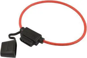 ATC Fuse Holder 12 Gauge Red Waterproof with Cover Package of 10