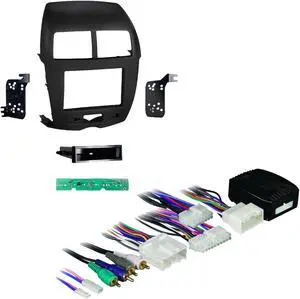 Metra 99-7014B 1 or 2 DIN Dash Kit with Amp Data Interface for 2011-2014 Mitsubishi Outlander Sport Vehicles