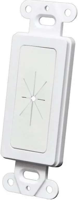 Decora Wall Plate 1-Gang Insert with Flexible Rubber Opening White (1 pack)