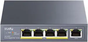 Cudy GS1005P 5-Port Gigabit POE+ Switch 60W PoE 5 10/100/1000Base-TX Ports