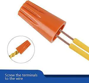 Twist Type Wire Connector Wire Nuts AWG 18-16 UL Listed Orange 500 pcs.