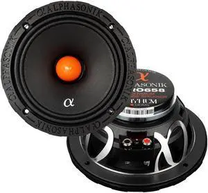 Alphasonik MPRO658 Mayhem Series 6.5" Midrange Speakers 1400W 8 Ohm Neodymium Pair