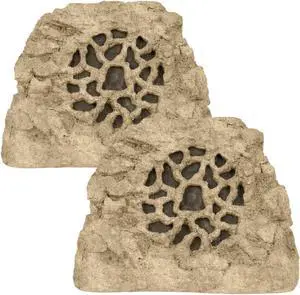 Speakercraft ASM33817 8" Ruckus 8 One 120W Outdoor Rock Speaker Sandstone (Pair)