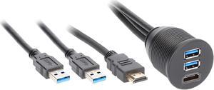 The Install Bay IBR115 HDMI & 2 USB 3.0 Flush Mount