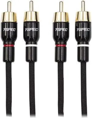 T-Spec V16RCA-1-52 V16 Series 2-Channel Gold-plated Copper RCA Audio Cables 1.5 Feet