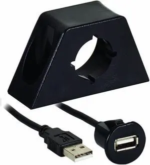 Axxess  AXUSBE-6 Male USB to Female USB Jack with Mount