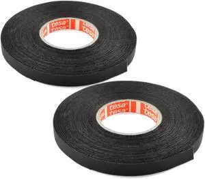 Tesa IB51026 3/8 in x 82 ft Single Layer Fabric PET Cloth Exterior Harness Tape (2 Pack)