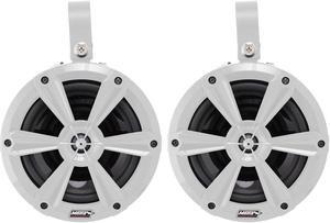 Metra MPS-65WCSRGB 6.5" 120 Watts Marine Grade Tower Speaker with RGB Lights White (Pair)