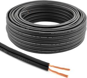 100 ft. 12 AWG High-Performance OFC Full Copper Home and Car Audio Speaker Wire Black