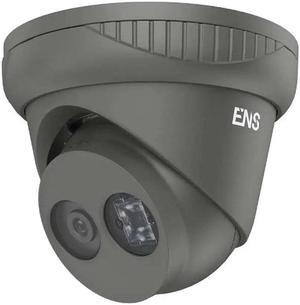 4MP 2.8mm Fixed Lens Network Outdoor Turret IP Dome Wired Security Camera Gray