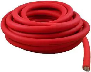 1/0 Gauge 25 Feet High Performance Amplifier Power Cable (Red)