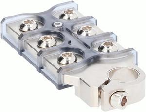 Shuriken 6 positions Positive or Negative Battery Terminal 100 % Brass Spade or Ring Terminals