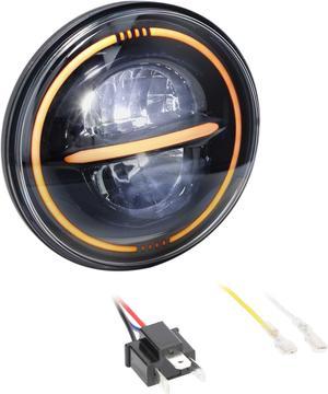 Metra BC-709B 7" Reflector Headlight with Full Halo Universal Motorcycle Headlight