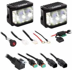 Heise HE-BC1402PK Universal Blackout Series 140° Cube Lights IP69K (Set of 2)