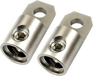 High Quality Heavy Duty Platinum 1/0 Gauge AWG  Ring Terminals (Pair)