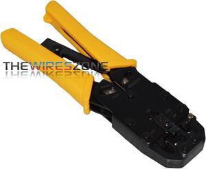 490160 Modular Plug Crimper/Stripper Ratcheting Tool for Networking & Telephone