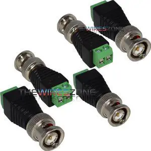 530114 Camera BNC Connector w/ Screw Terminal for CAT5 CAT6 Coaxial Cable (5/pk)