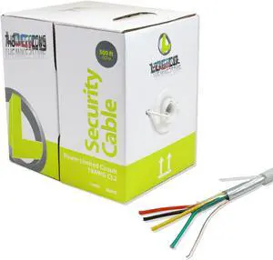 Burglar Alarm 18/4 AWG 500' Feet Stranded Shielded Speaker Security Wire Cable