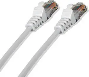 CAT5E White Ethernet Network 7' Feet 24 AWG Patch Cable RJ45 LAN Wire (5/pack)