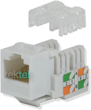 CAT5E White Network Ethernet 110 Punchdown 8P8C Keystone Jack (20/pack)
