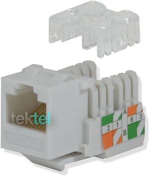 CAT6 White Network Ethernet 110 Punchdown 8P8C Keystone Jack (50/pack)