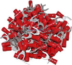 Install Bay RVST10 Red Vinyl 22-18 Gauge #10 Spade Terminal Connector (100/pk)