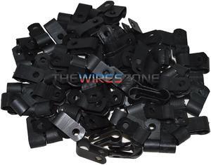 The Install Bay by Metra BCC12 Black 1/2' inch Cable or Wire Clamps (100/pack)