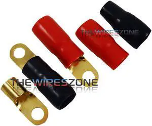 Raptor R038RT Mid Series Gold 1/0 Gauge 3/8" Ring Terminal (20/pack) 1/0 AWG