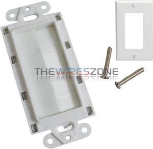 White Plastic Single Gang Decora Style Home Office Wall Face Plate 1-Gang (1/pk)