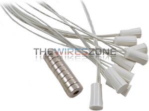 20 pk Recessed White Door Window Security Alarm Switch Reed Contact Magnet 3/8"
