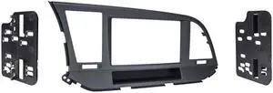 Metra 95-7376B Matte Black Double DIN Dash Kit for Select 17-up Hyundai Elantra