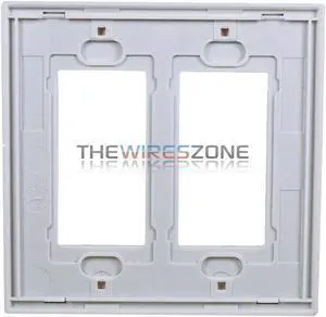 2-Gang Screwless Decorator Wall Plates GFCI Rocker Switch Outlet White (10/Pack)