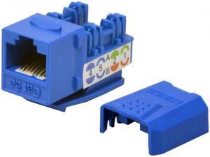 Keystone Jack CAT5E Blue Network Ethernet 110 Punchdown 8P8C RJ45 (50/Pack)