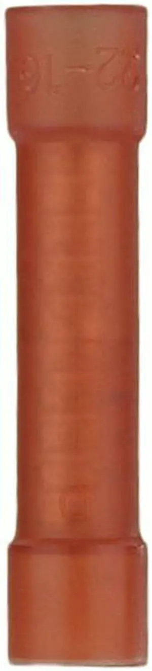 The Install Bay RNBC-1 Red Nylon Butt Connector 22-18 Gauge Package of 1000