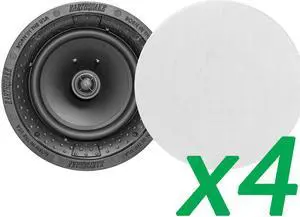 Earthquake Sound 4-Pairs R800 8" In Ceiling Speakers w/ Magnetic Paintable Grill