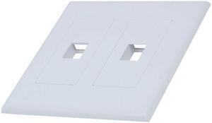 White 2-Gang Screwless Decora Wall Plate Cover with 1-Port Keystone Jack Insert