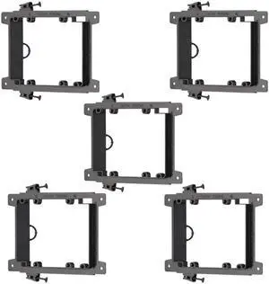 Arlington LVS2 5Pack Screw On Double Gang Low Voltage Mounting Bracket for Wires