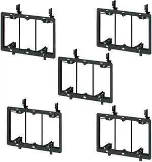 Arlington LV3 5-Pack 3-Gang Low Voltage Mounting Plate for 1/4" - 1" Thick Walls