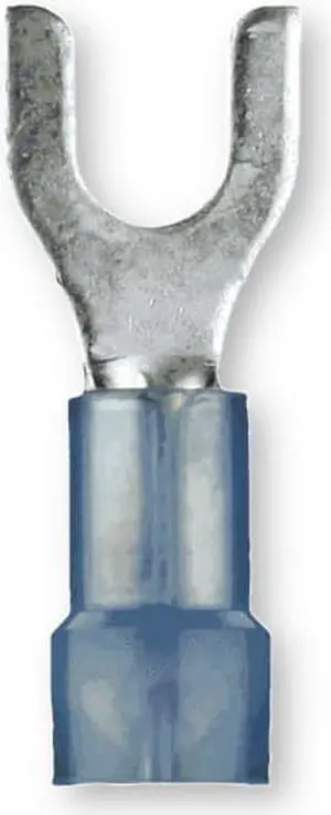 Install Bay BNST10  Blue Nylon Spade Terminals 16-14 Gauge #10 Stud - 100-Pack
