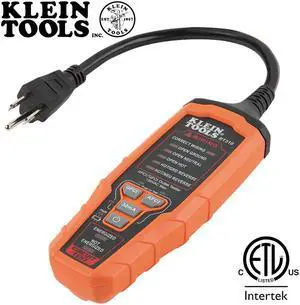 Klein Tools RT310 AFCI / GFCI Outlet Tester for N.American AC Outlets ETL Listed
