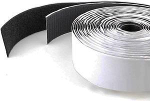 Hook and Loop Double Side Tape Roll Self Adhesive Sticky Back Fastener 1" X 10FT