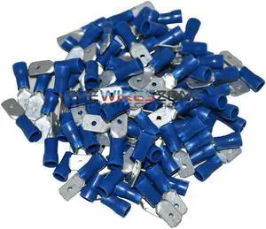 Install Bay BVMD250 Blue Vinyl 16-14 Gauge .250 Male Quick Disconnect (100/pack)