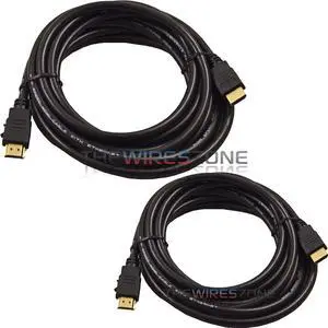 Male HDMI to HDMI 5ft AV Cable w/ Ethernet for HDTV DVD PC 1080p 1080i 4K (2/pk)