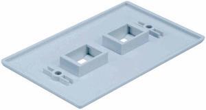 White 2 Port Hole Keystone Jack Flat Wall Plate with Smooth Surface (20/pack)