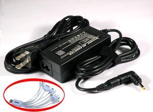 iTEKIRO 19V 45W AC Adapter for Toshiba Satellite U925T U925T-S2300 Satellite U925T-S2301 Ultrabooks; Tosihba Thrive 10.1" Tablets AT105; Toshiba PA3922U-1ARA PA5072U-1ACA + 10-in-1 USB Charging Cable