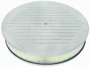 RPC R6801 Polished Aluminum 14in x 3in Round Air Cleaner Set - Ball
