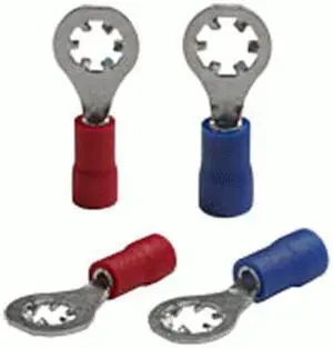 Metra BVSRT8 Blue #8 Star Ring Terminal, 16-14 Gauge, Pack of 100