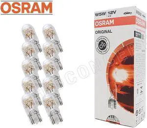T10 - Osram Cost-Effective Original Spare Parts W5W 2825 (Pack of 10)